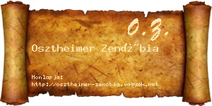 Osztheimer Zenóbia névjegykártya